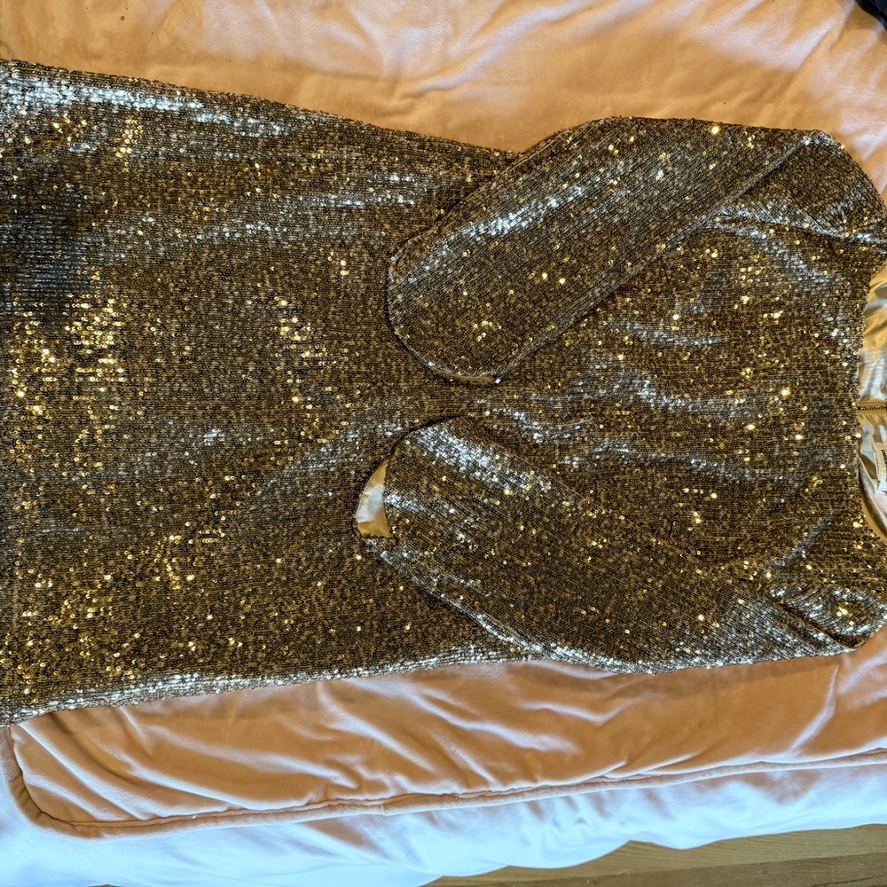 Zadig & Voltaire Gold Sequin Dress